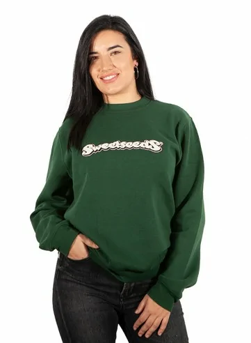 Sudadera verde relieve Logo letras