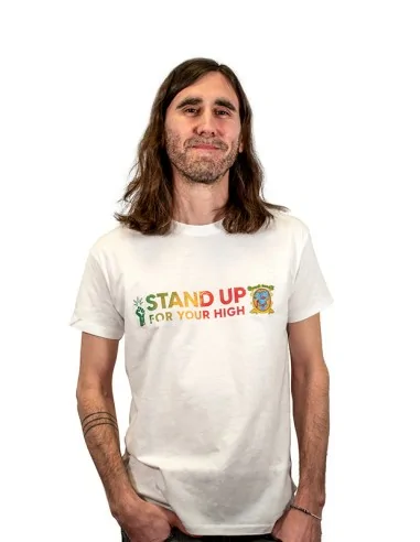 T-shirt Stand Up, blanc, homme