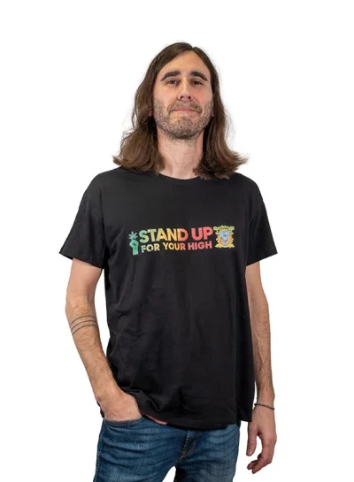 copy of T-shirt Stand Up, noir, homme
