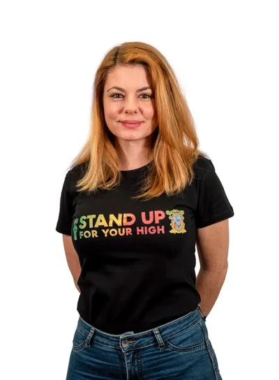 copy of T-shirt Stand Up, noir, femme