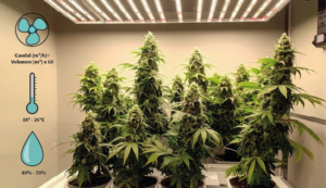 Condiciones ideales para un indoor de marihuana hidropónica.