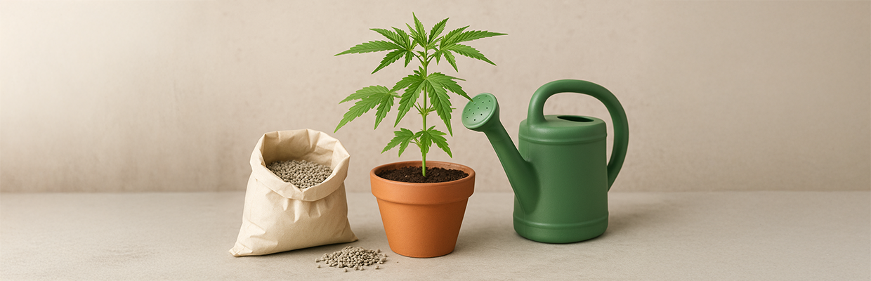 Planta de cannabis en crecimiento