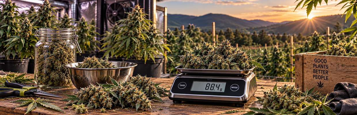 ¿Cuántos gramos produce una planta de marihuana?